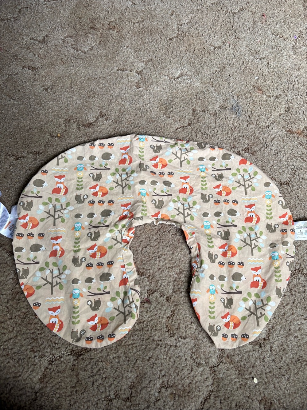 BOPPY PILLOW COVER WOODLAND ANIMALS FOX OWL TREE PORCUPINE